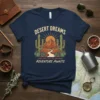 Desert Dreams Explore the Southwest Adventure Awaits t-shirt with saguaro cacti and desert mountains graphic