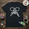 Black t-shirt featuring the word "DIABEETUS" in white stylized text, resembling a mustache and glasses design