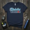 Diabetes Warrior t-shirt design with blue ribbon and red drop graphic