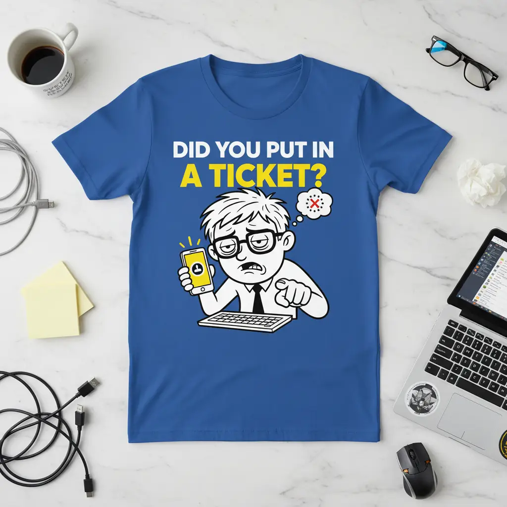 Did You Put in a Ticket? T-Shirt Funny It Support Gift