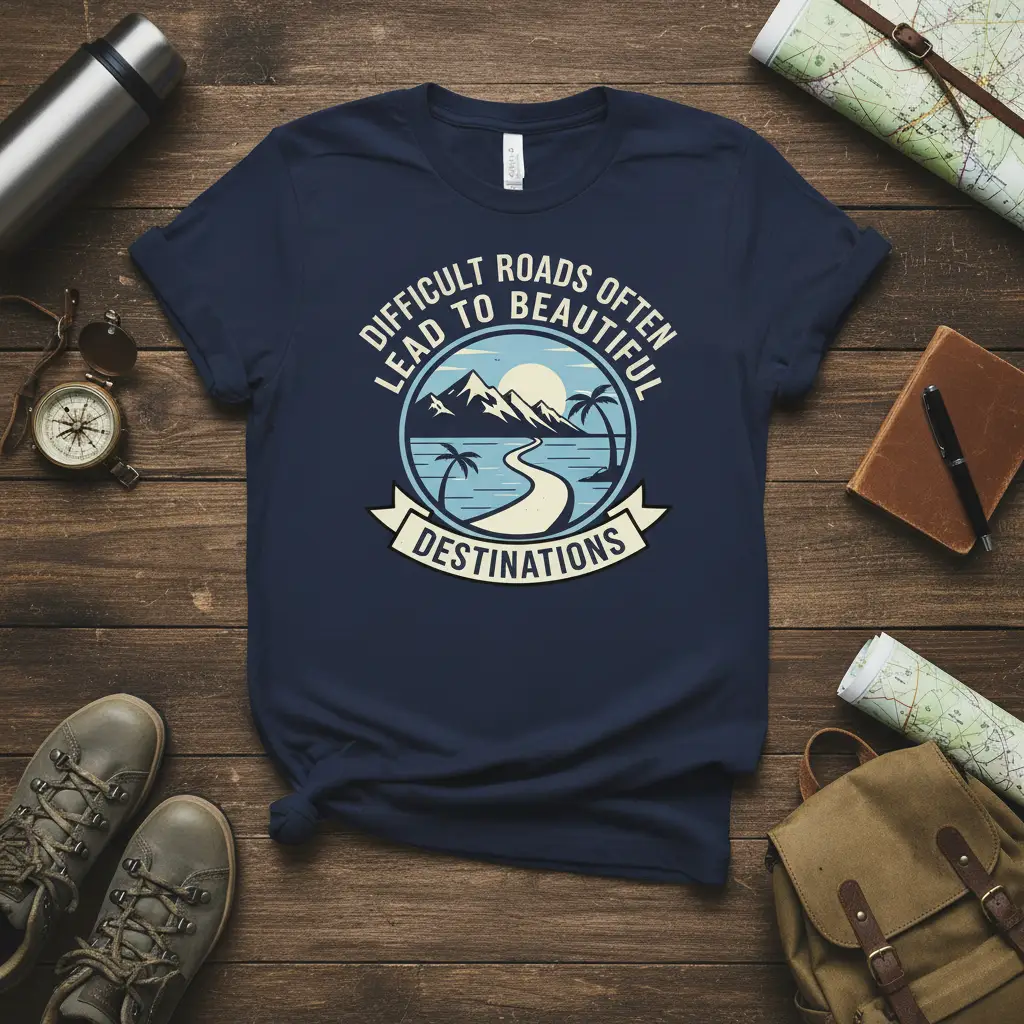 Difficult Roads Often Lead to Beautiful Destinations T-Shirt
