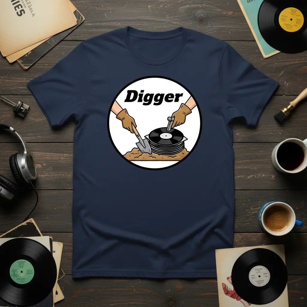 Digger Vinyl Record Lover T-Shirt Gift for Djs