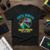 DIGITAL MONSTER ROAR POWER! text design featuring detailed typography on quality t-shirt