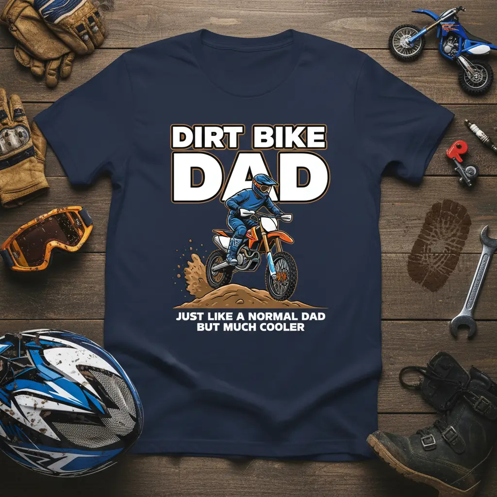 Dirt Bike Dad Just Like a Normal Dad but Much Cooler Tee