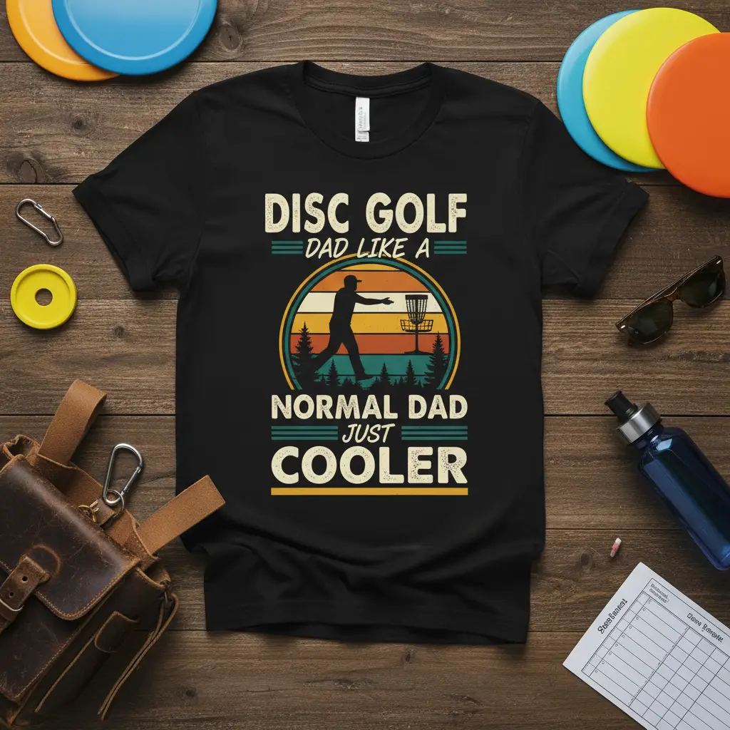 Disc Golf Dad Like a Normal Dad Just Cooler T-Shirt