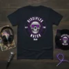 Disciples of the Watch DHJW t-shirt featuring a purple-accented skull wearing goggles, surrounded by text