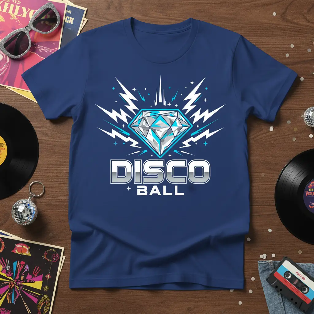 Disco Ball T-Shirt Retro 70s Party Music Lover Gift