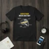 Dispatcher Brain Anatomy t-shirt design showing a skull with labeled brain sections like multitasking and reliability