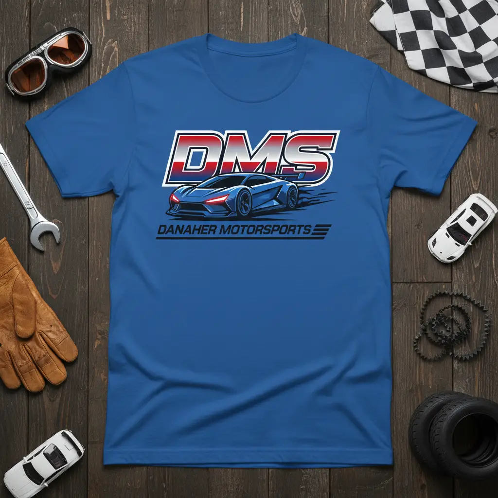 Dms Danaher Motorsports Racing Car T-Shirt for Enthusiasts