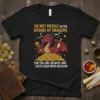 Funny dragon hoarding gold with ketchup and fried chicken quote: DO NOT MEDDLE IN THE AFFAIRS OF DRAGONS FOR YOU