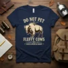 T-shirt with "DO NOT PET the FLUFFY COWS NORTH AMERICAN BISON" text and a graphic of a North American Bison