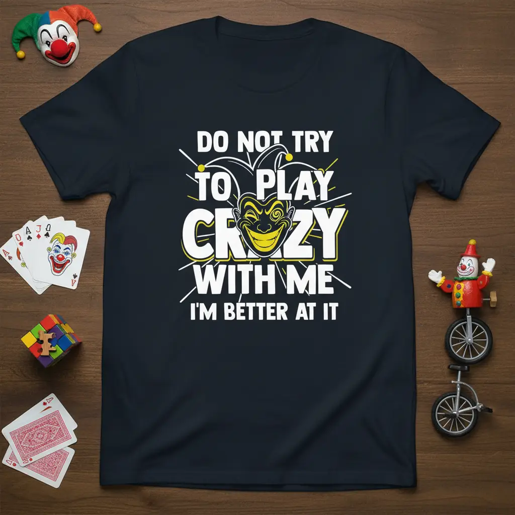 Do Not Try to Play Crazy With Me T-Shirt Funny Quote Gift
