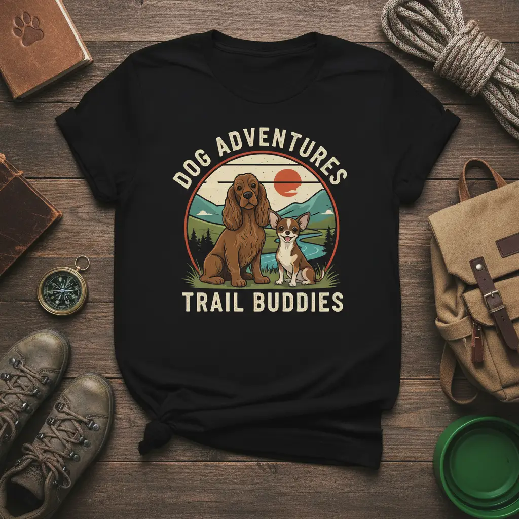 Dog Adventures Trail Buddies T-Shirt for Dog Lovers