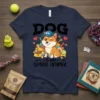 Dog Is My Spirit Animal t-shirt featuring a cute cartoon Shiba Inu wearing a blue baseball cap and surrounded by