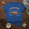 Doggy's Anatomy funny dog t-shirt design with humorous labels for dog body parts like Treat Detector and Farting Spot