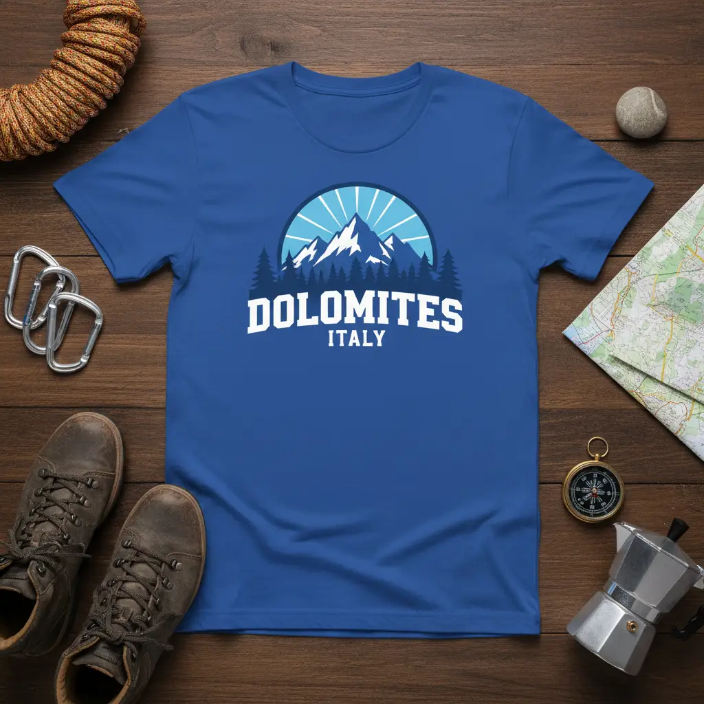 Dolomites Italy Mountain T-Shirt for Hikers and Travelers