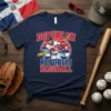 Dominican Republic Baseball t-shirt with a baseball player at bat and text "Dominican Republic Baseball Crack!"