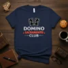 Domino Sacramento Club T-Shirt featuring bold text and domino graphics, perfect for gamers and Sacramento residents