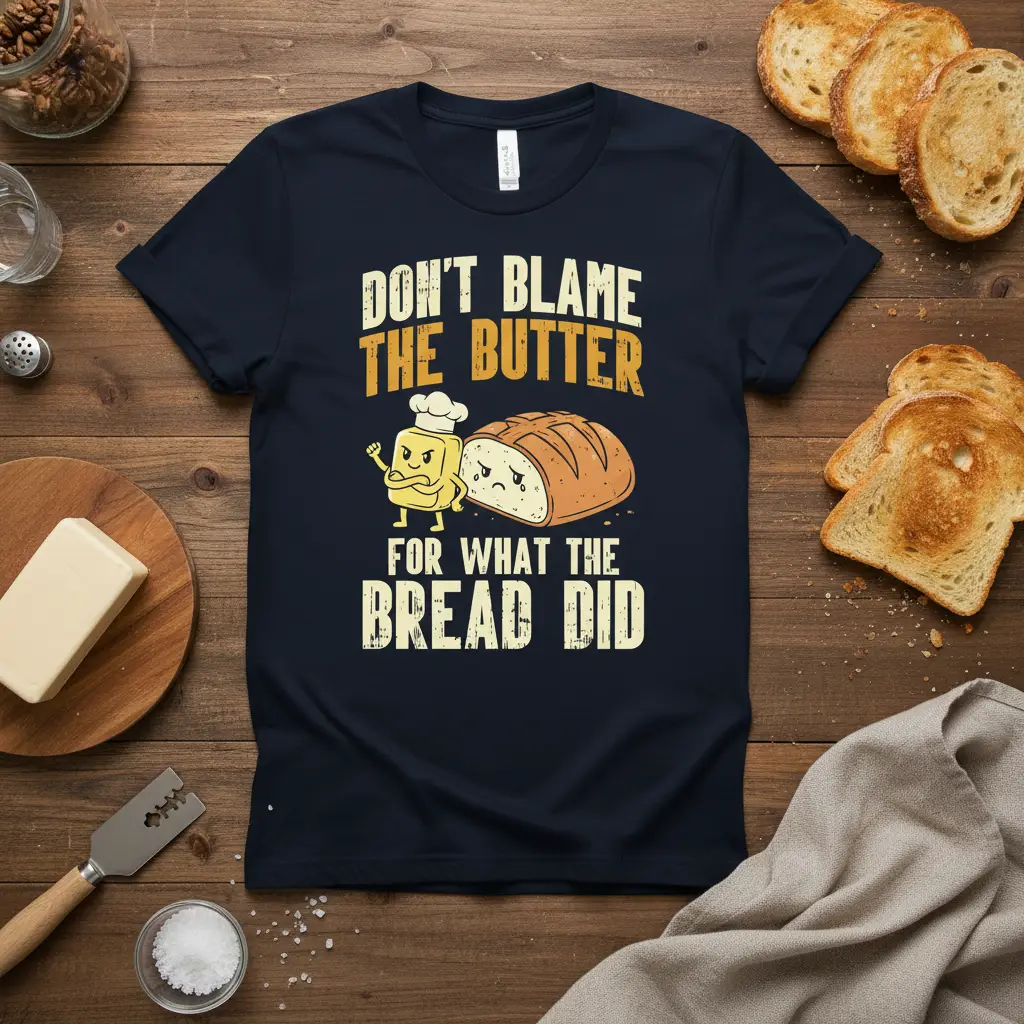 Don’t Blame the Butter for What the Bread Did Funny Tee