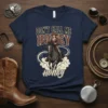 Don't Call Me Honey Honey cowgirl t-shirt design with woman riding a horse