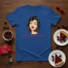 Retro pop art t-shirt design featuring a woman with cherries and the text Dont Forget to Eat Your Cherries