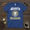 Don't Hate Me Because I'm Beardiful T-Shirt with a lion graphic and crown