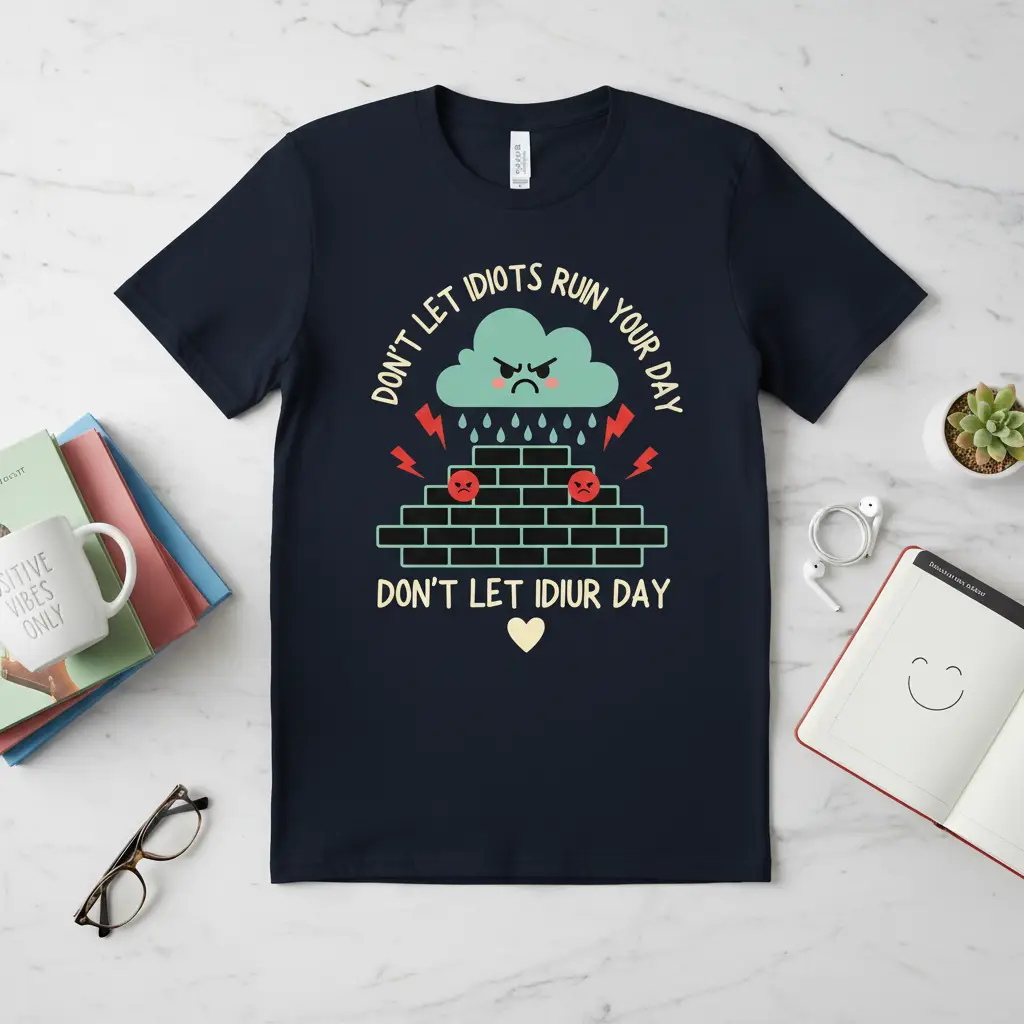 Don’t Let Idiots Ruin Your Day Funny Quote T-Shirt