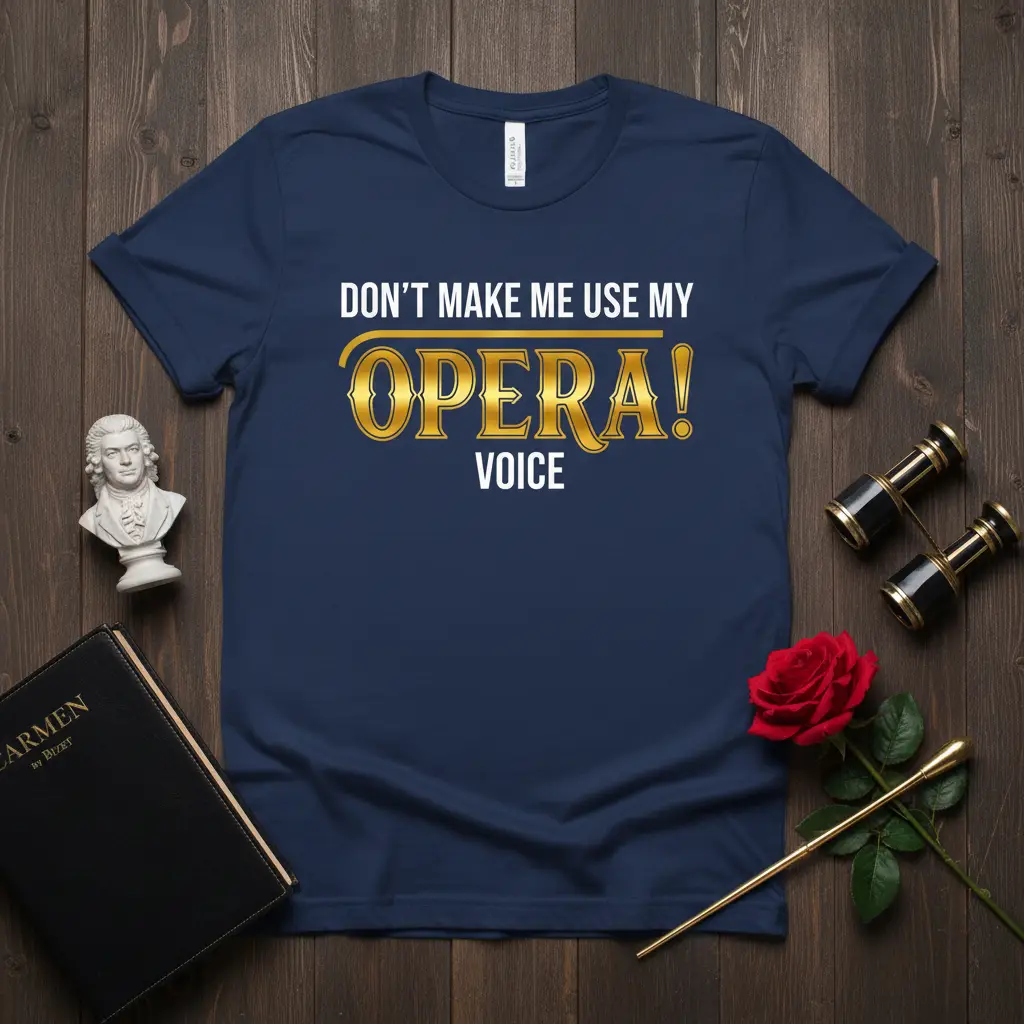 Don’t Make Me Use My Opera! Voice T-Shirt for Singers
