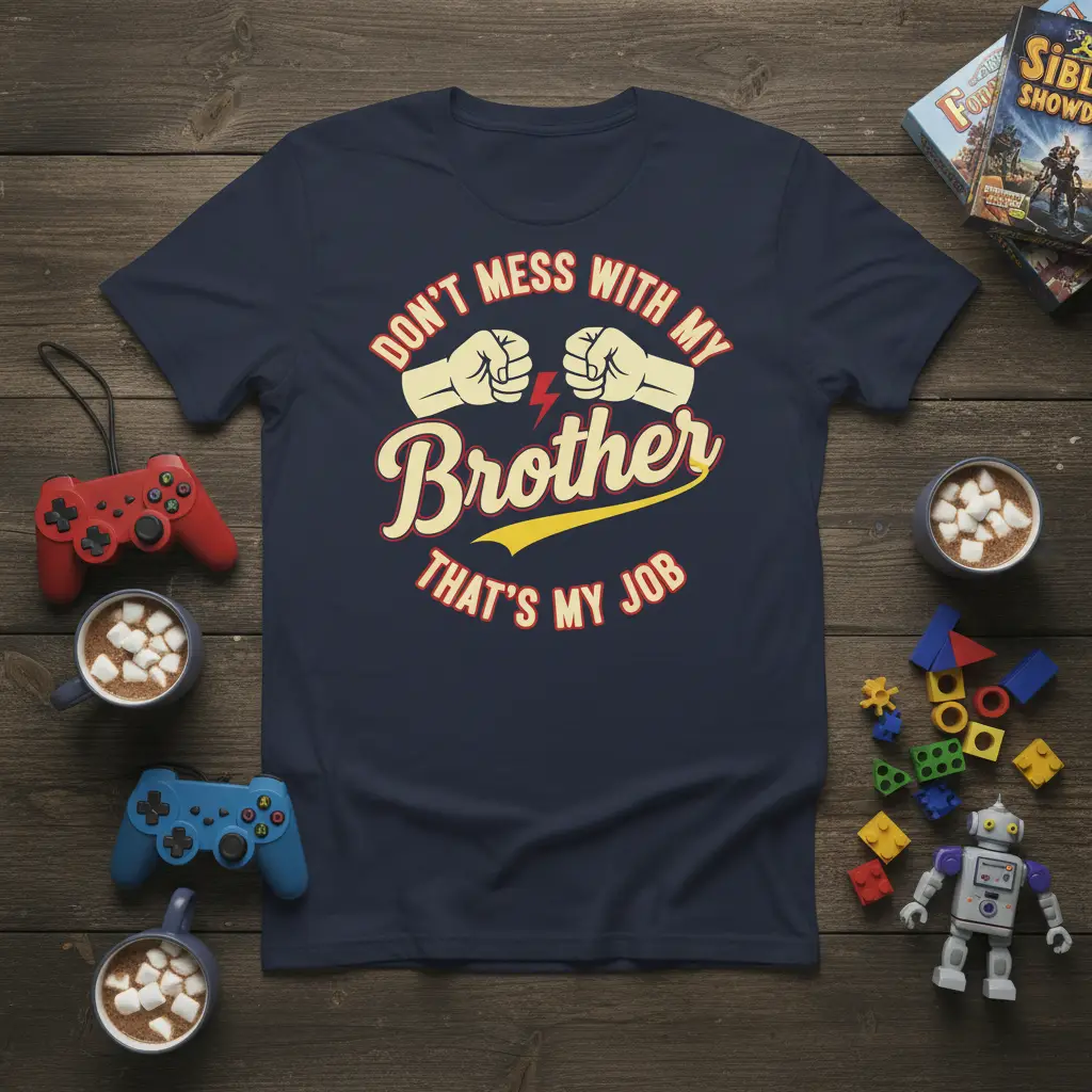 Don’t Mess With My Brother That’s My Job Sibling Tee