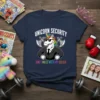 Unicorn security t-shirt with "Don't Mess With My Sister" text and a unicorn in a suit holding axes