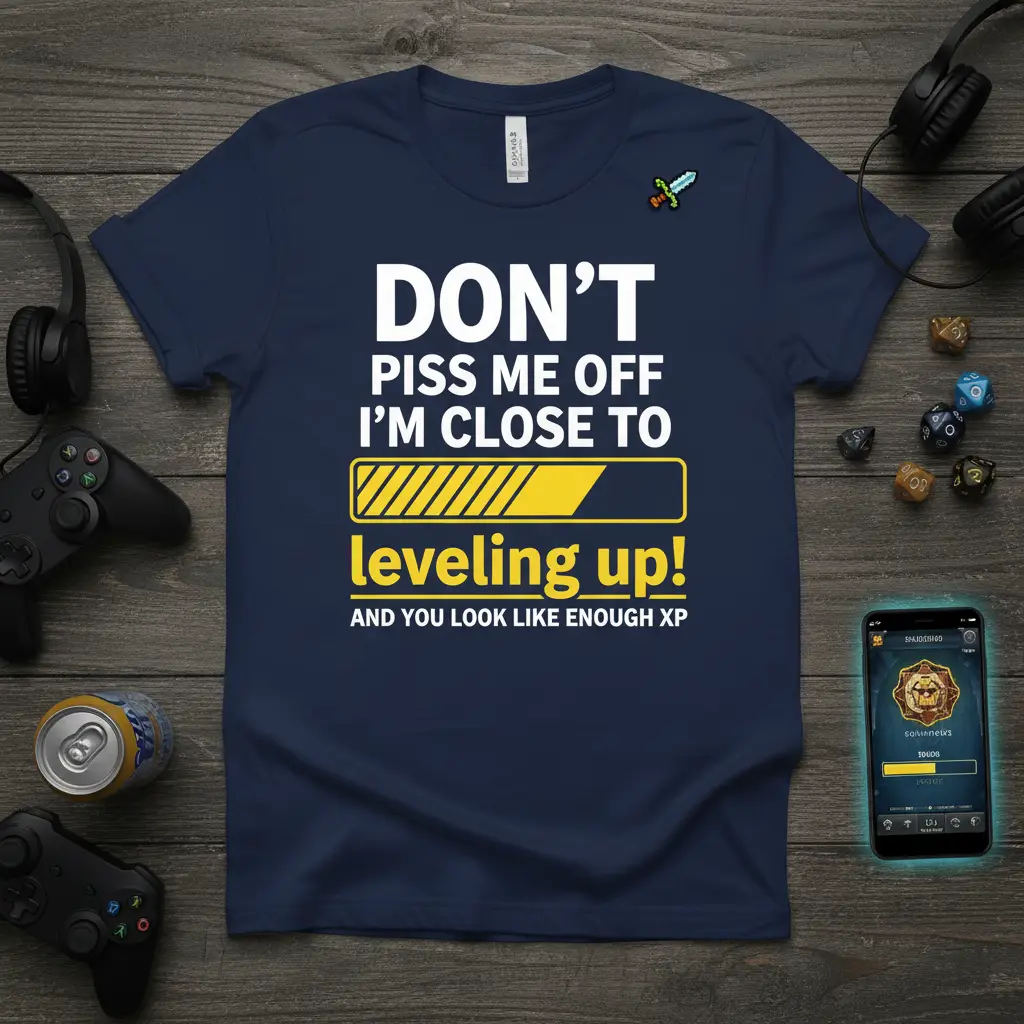 Don’t Piss Me Off I’m Close to Leveling Up! Gamer Tee