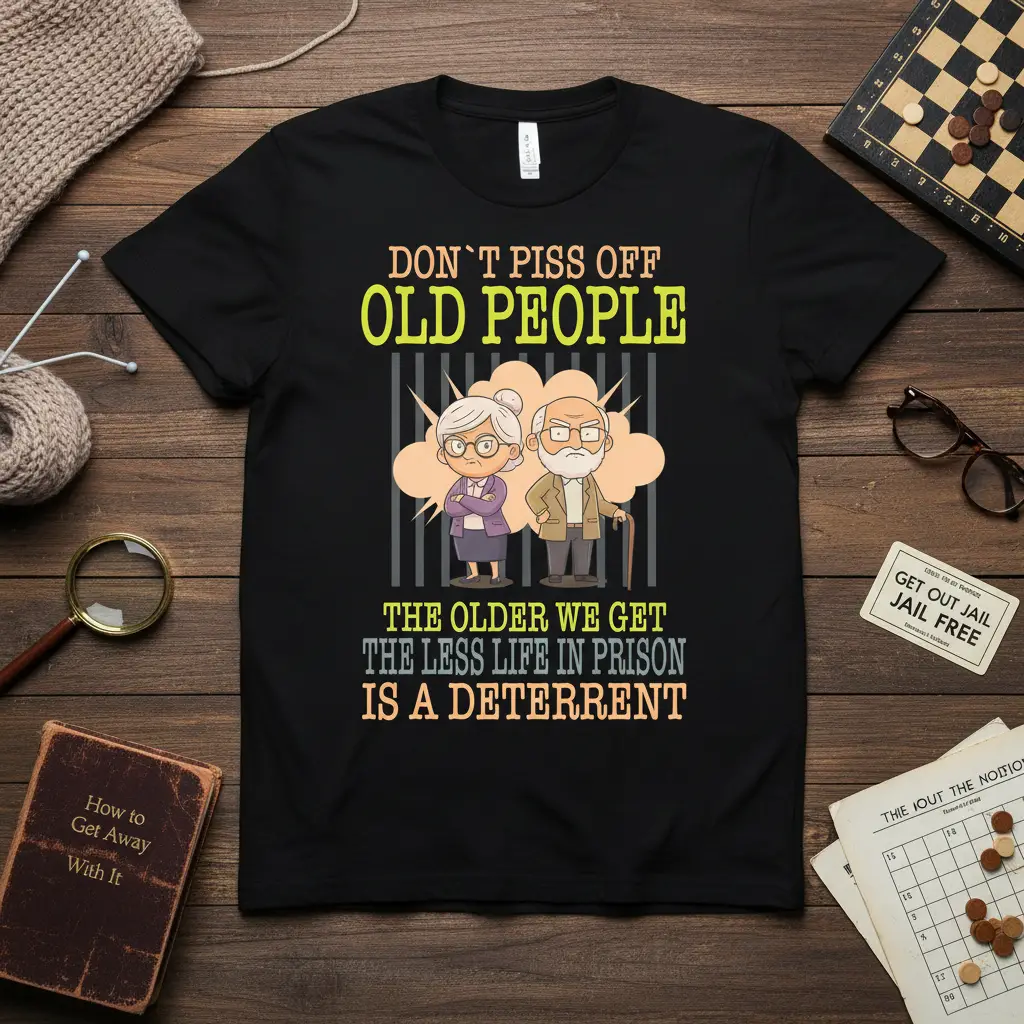 Don’t Piss Off Old People Funny Senior Quote Tee