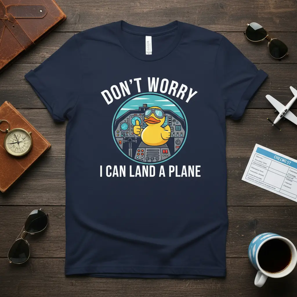 Don’t Worry I Can Land a Plane Funny Pilot T-Shirt