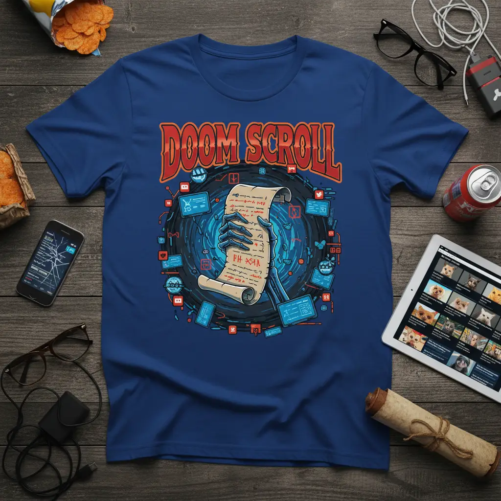 Doom Scroll Ph Xan T-Shirt Funny Internet Humor