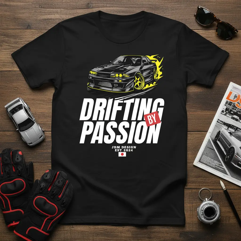 Drifting by Passion Jdm Car Enthusiast T-Shirt Gift
