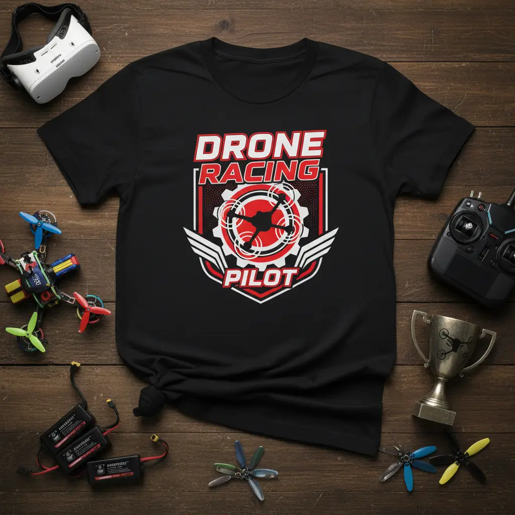 Drone Racing Pilot T-Shirt Fpv Drone Enthusiast Gift