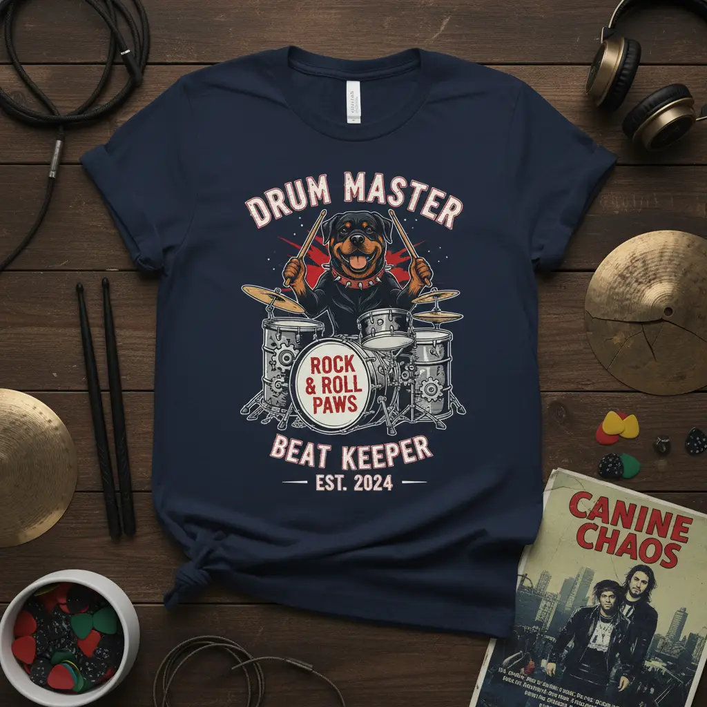 Drum Master Rock & Roll Paws Beat Keeper T-Shirt
