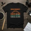 DRUM RUDIMENTS RLRRLRLL LRLLRRRR creative graphic design printed on comfortable cotton t-shirt