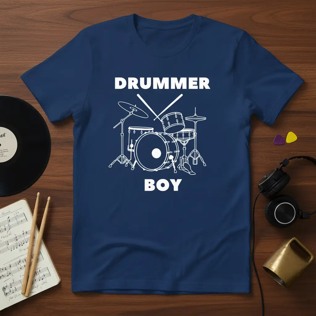 Drummer Boy T-Shirt Cool Music Gift for Young Musicians