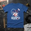 Drummer's Heartbeat Rhythm of Life T-Shirt design with drum kit, heartbeat, and musical notes