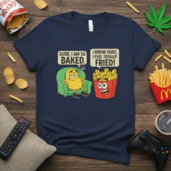 Dude I Am So text design featuring creative typography on quality t-shirt