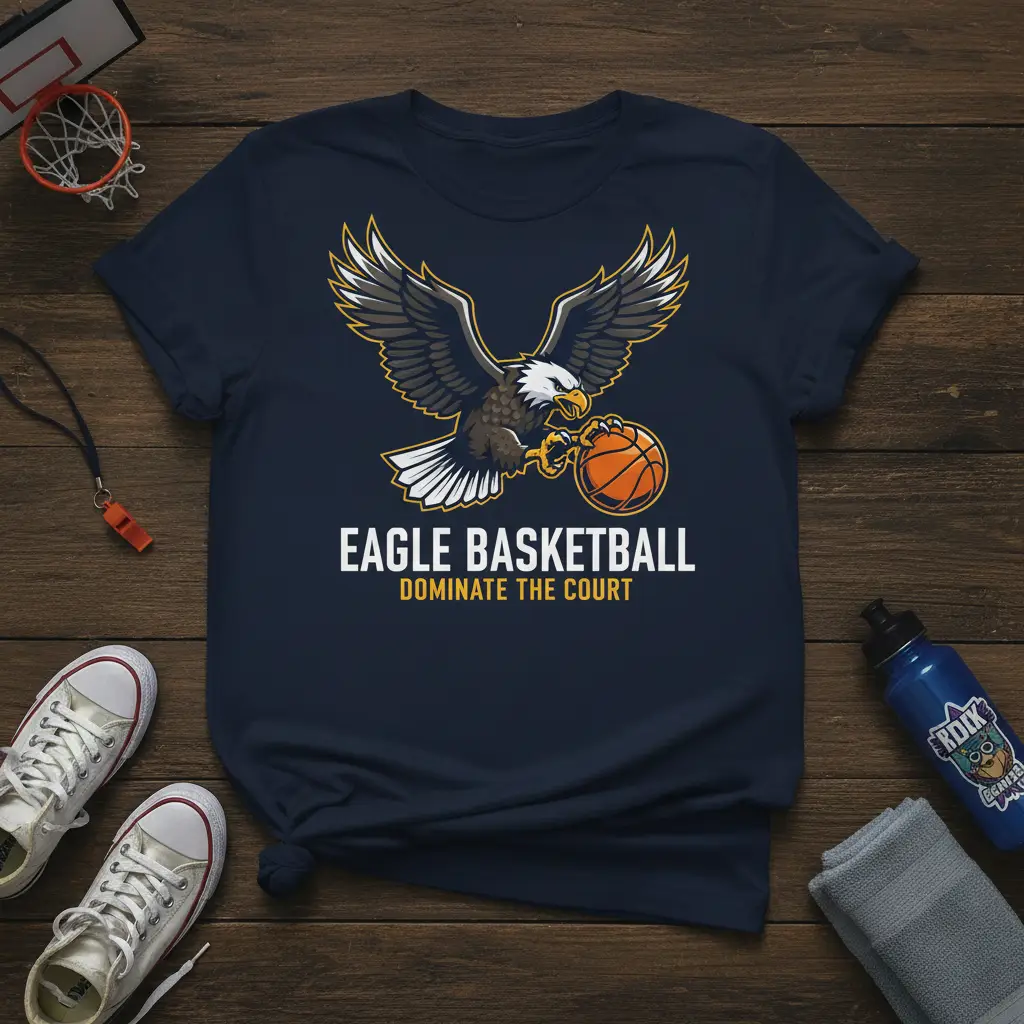 Eagle Basketball Dominate the Court T-Shirt Sports Fan Gift