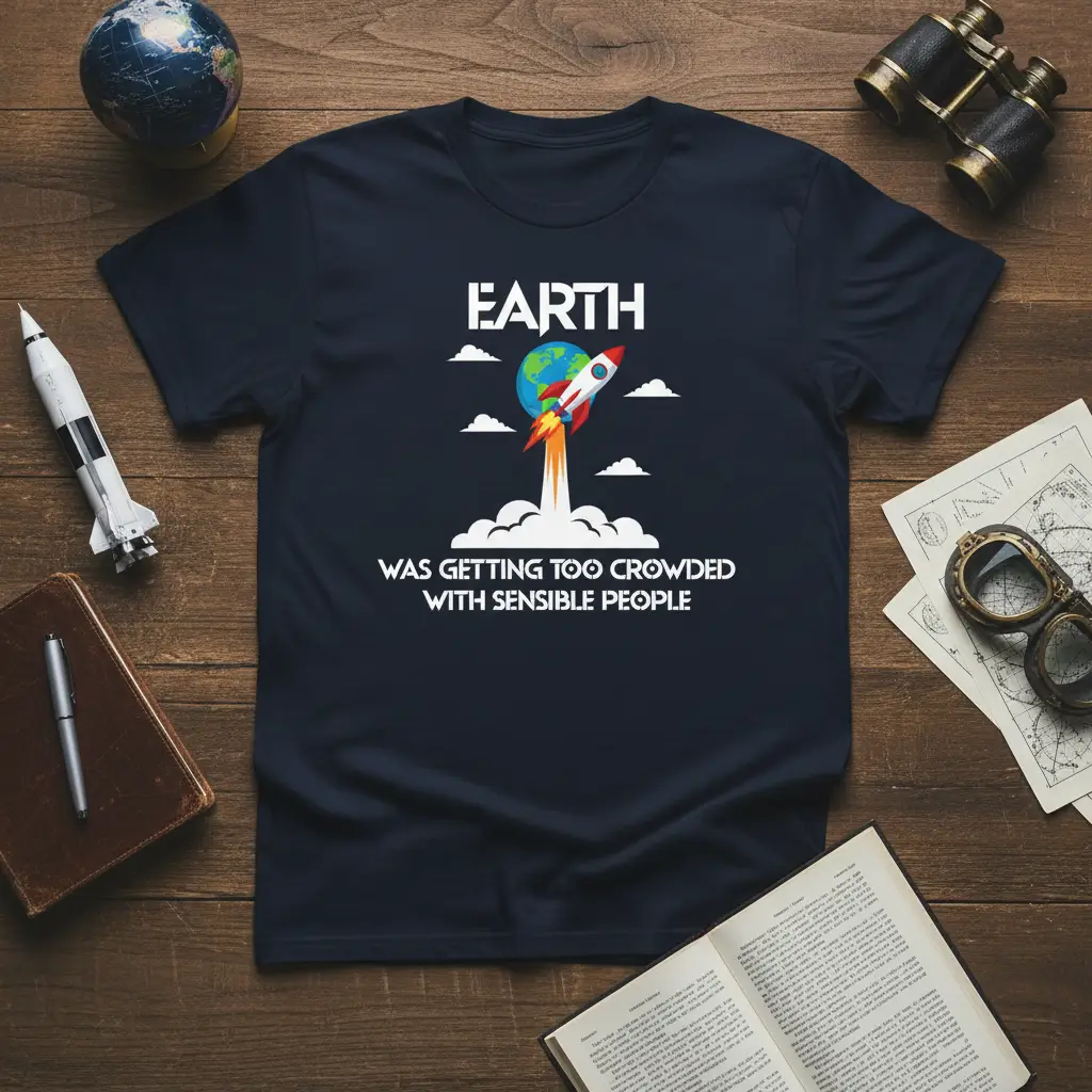 Earth Was Getting Too Crowded With Sensible People T-Shirt