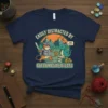 Easily Distracted By Cats and Side Quests T-Shirt featuring a cat knight and dragon graphic
