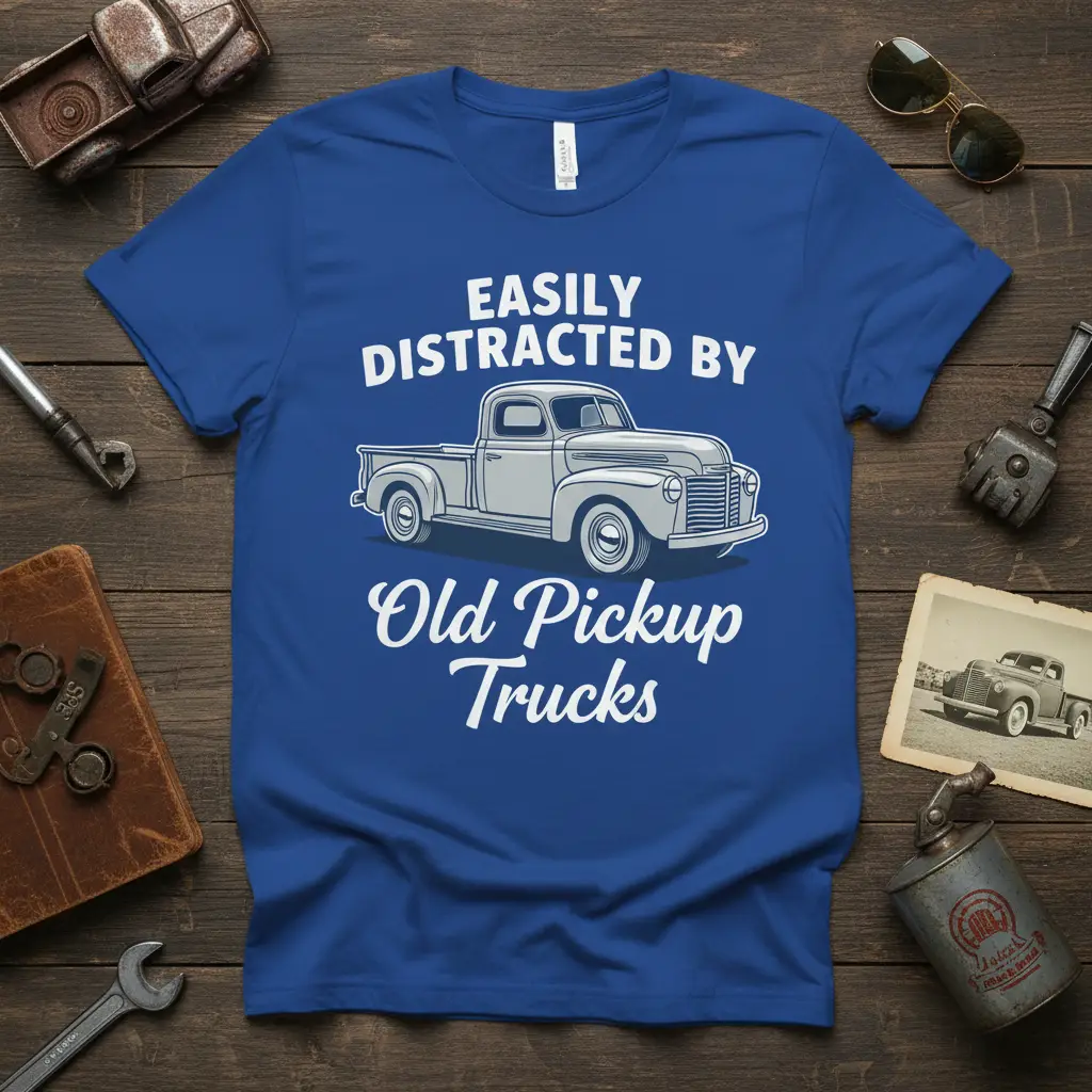 Easily Distracted by Old Pickup Trucks T-Shirt