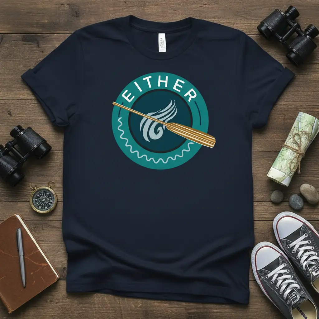 Either Kayak Paddle T-Shirt Outdoor Adventure Gift