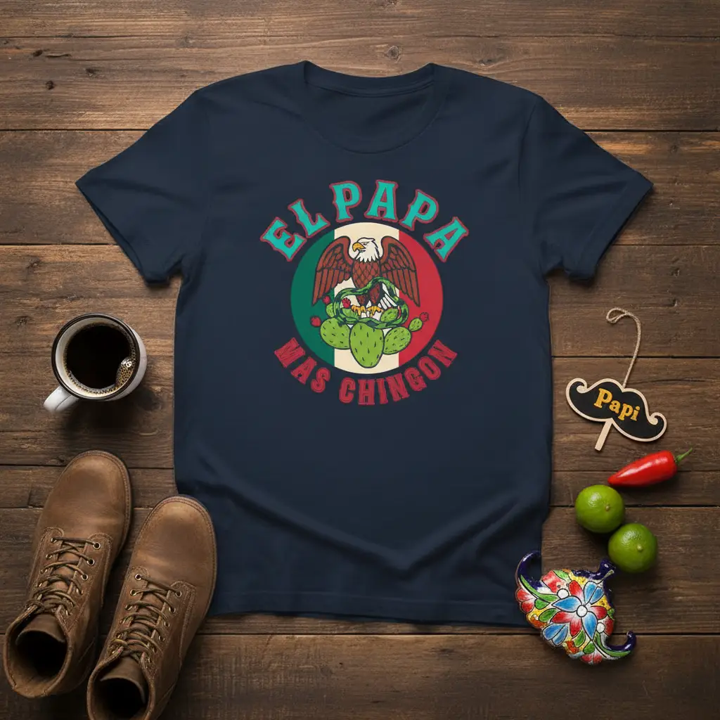El Papa Mas Chingon T-Shirt Mexican Father’s Day Gift