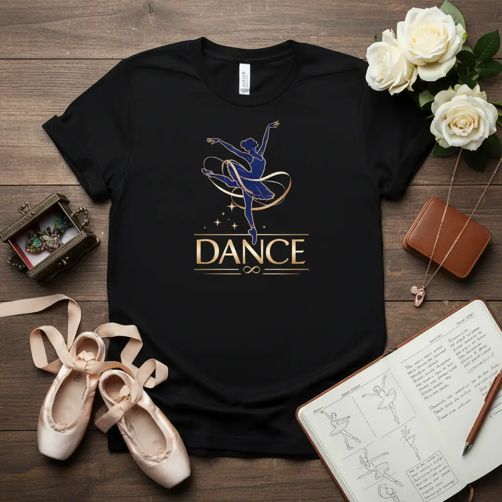 Elegant Dance T-Shirt for Ballerinas and Dance Lovers