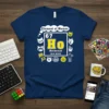 Element of Memes t-shirt design with periodic table element 'Ho' and various meme icons like cats and emojis