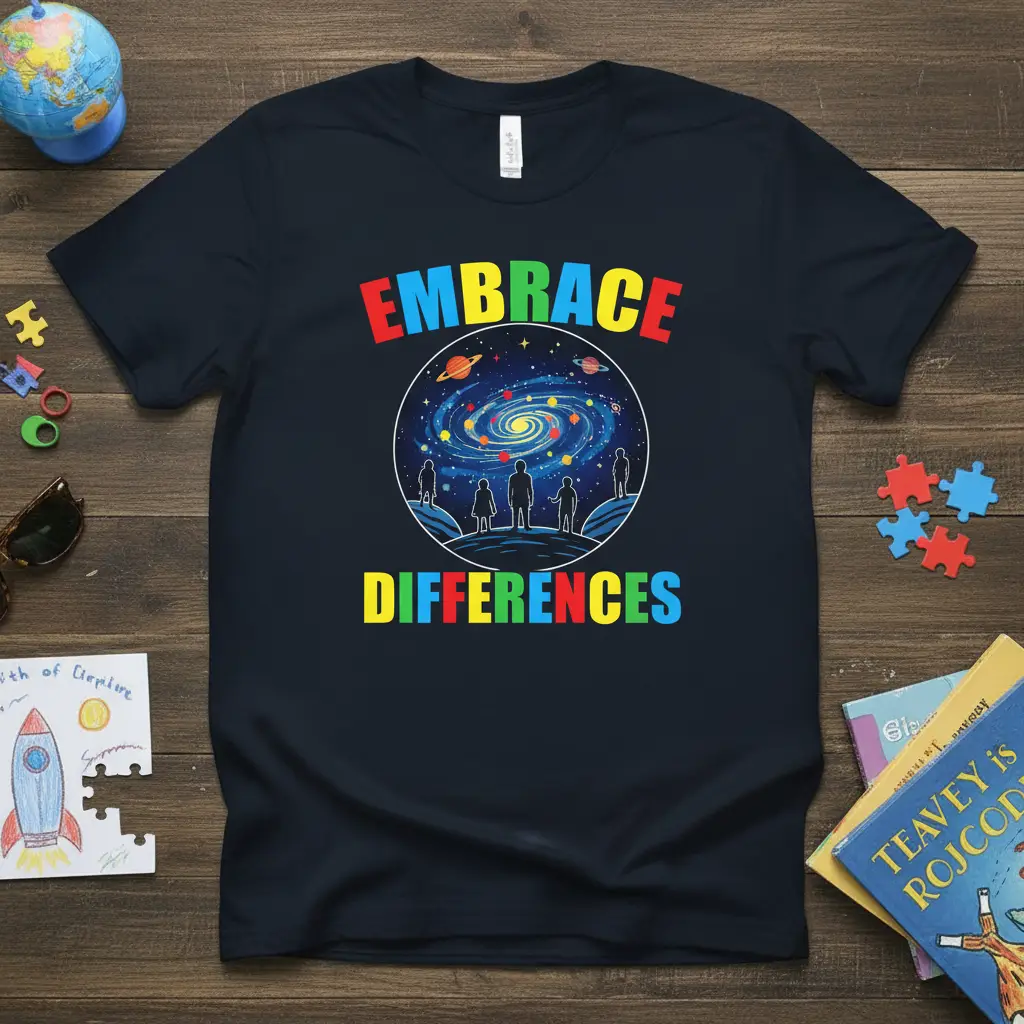 Embrace Differences Autism Awareness T-Shirt for All